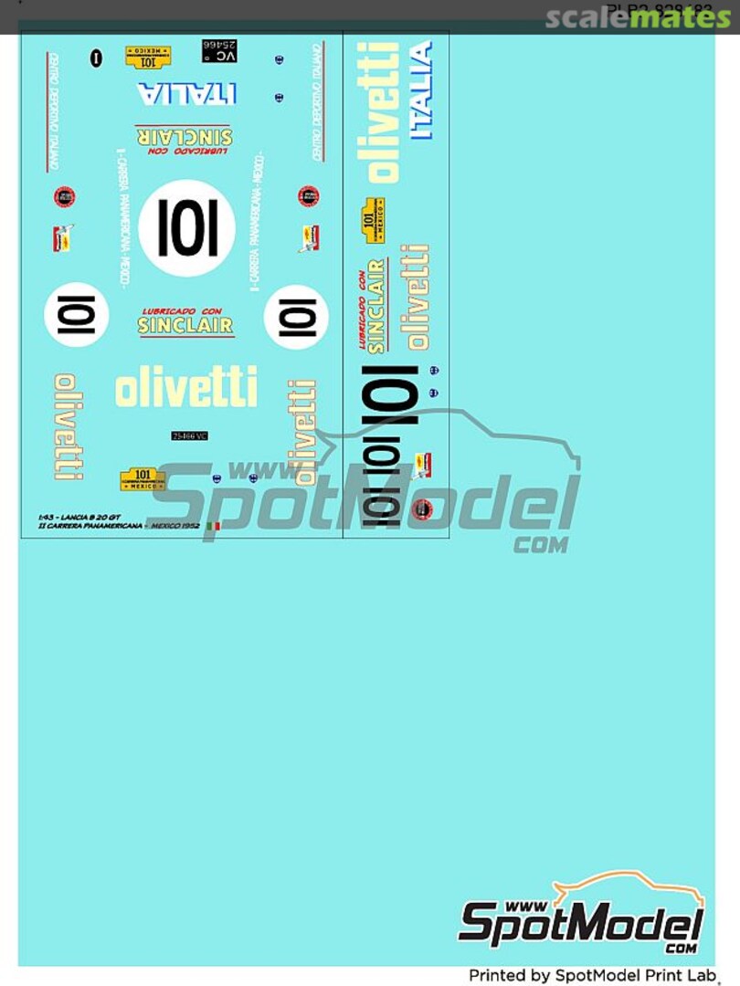 Boxart Lancia Aurelia PLB2-828483 Print Lab Decals Boxart Lancia Aurelia PLB2-828483 Print Lab Decals