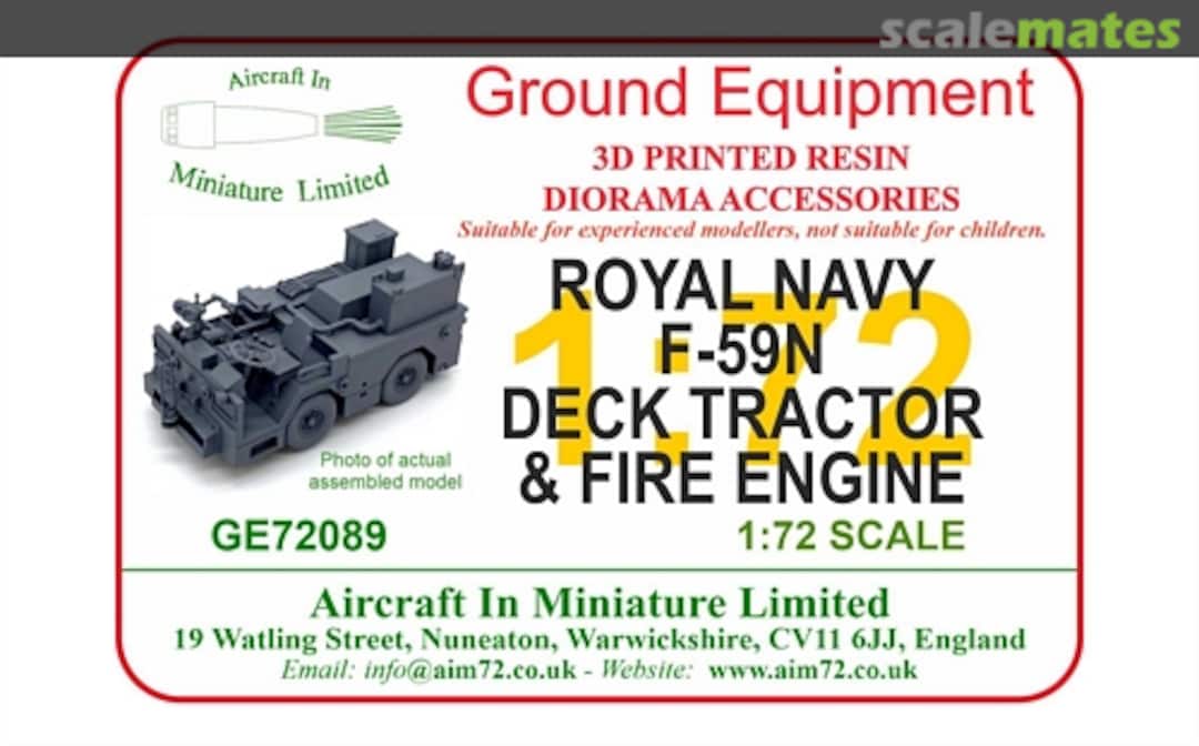 Boxart Royal Navy F59N Tractor & Fire Engine GE72089 Aircraft In Miniature Ltd Boxart Royal Navy F59N Tractor & Fire Engine GE72089 Aircraft In Miniature Ltd