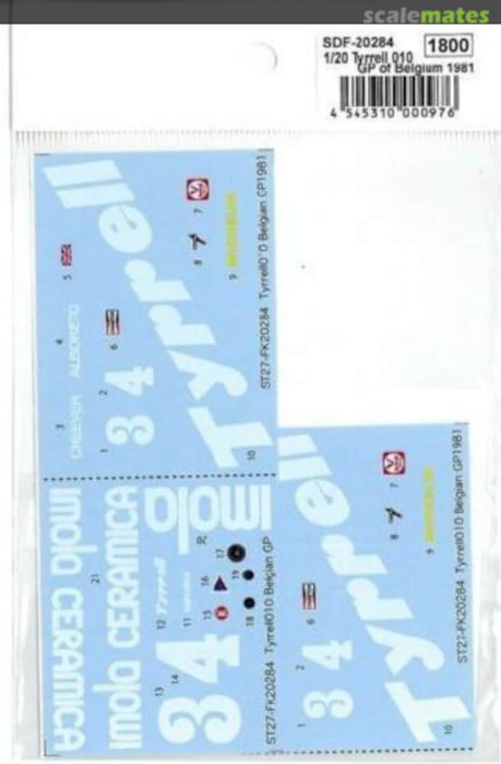 Boxart Tyrrell 010 1981 GP von Belgien SDF-20284 Studio27 Boxart Tyrrell 010 1981 GP von Belgien SDF-20284 Studio27