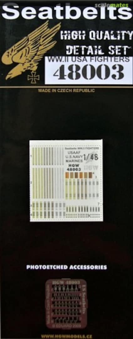 Boxart WWII US Fighters Seatbelts 148003 HGW Models Boxart WWII US Fighters Seatbelts 148003 HGW Models