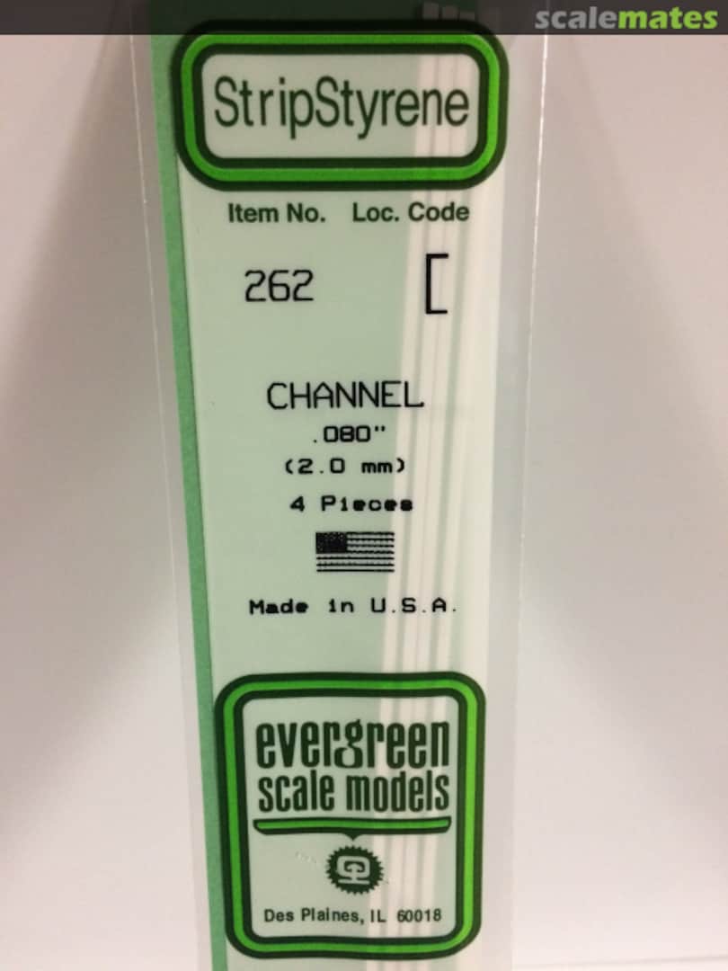 Boxart 0.080" Opaque White Polystyrene Channel 262 Evergreen Scale Models Boxart 0.080" Opaque White Polystyrene Channel 262 Evergreen Scale Models