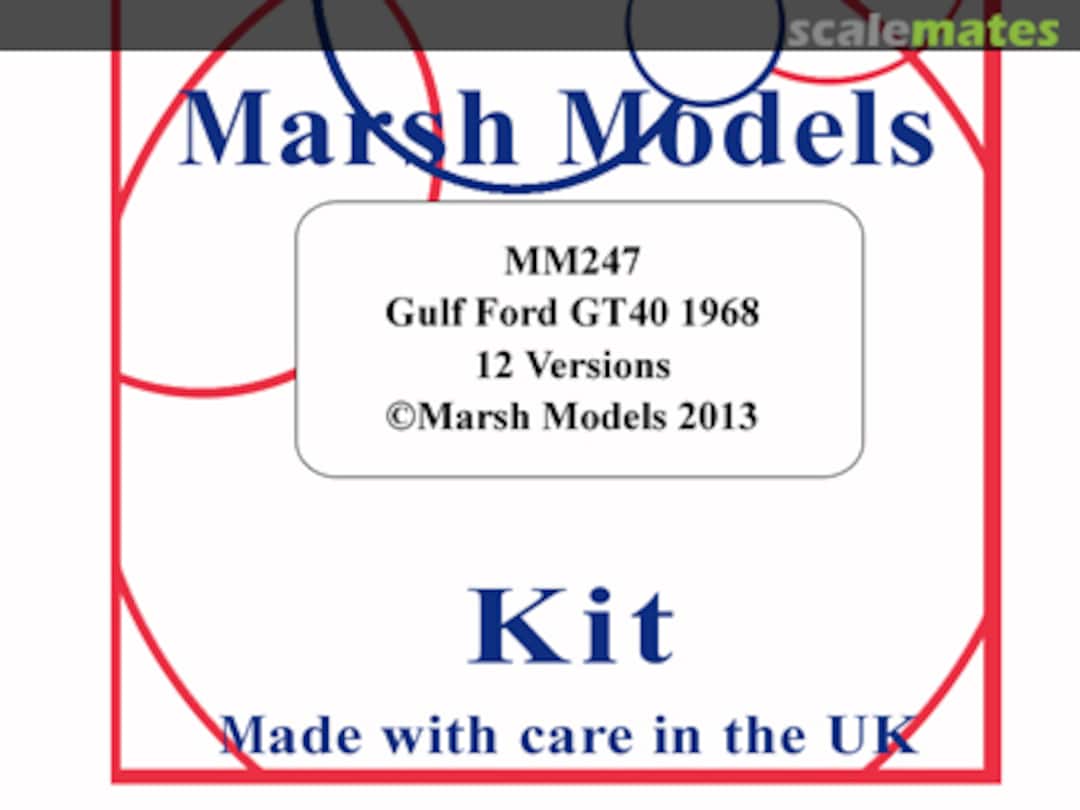Boxart Ford GT40 Gulf 1968 MM247 Marsh Models Boxart Ford GT40 Gulf 1968 MM247 Marsh Models
