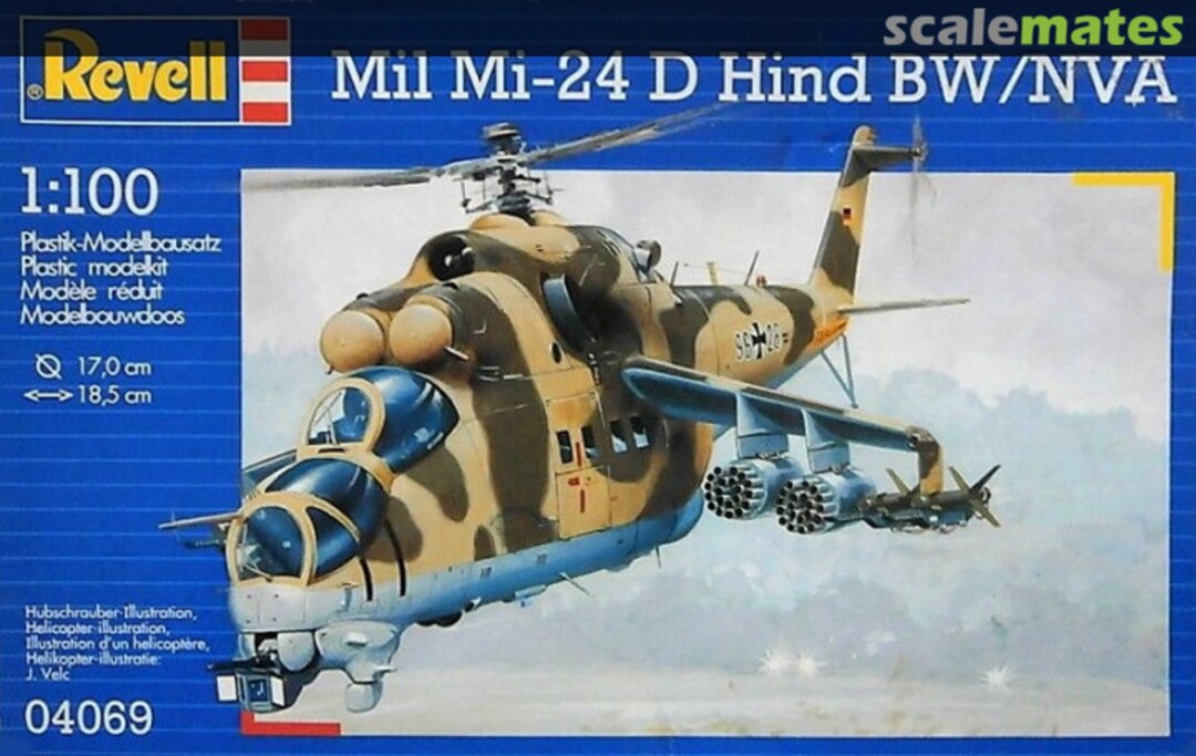 Boxart Mil Mi-24 D Hind BW/NVA 04069 Revell Boxart Mil Mi-24 D Hind BW/NVA 04069 Revell