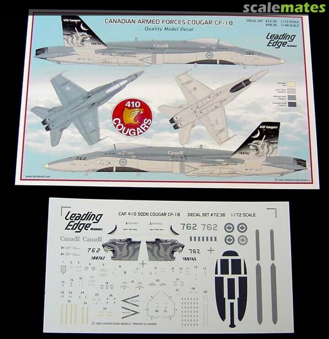 Contents Canadian Armed Forces Cougar CF-18 72.36 Leading Edge Contents Canadian Armed Forces Cougar CF-18 72.36 Leading Edge