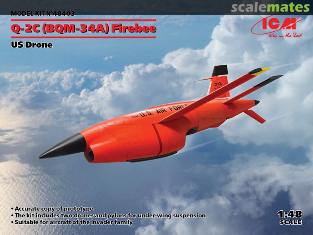 Boxart Q-2C (BQM-34A) Firebee, US Drone 48403 ICM Boxart Q-2C (BQM-34A) Firebee, US Drone 48403 ICM