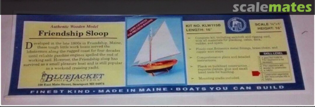 Boxart Friendship Sloop (Large) 115B Bluejacket Ship Crafters Boxart Friendship Sloop (Large) 115B Bluejacket Ship Crafters