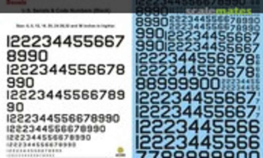 1:48 U.S. Serials & Code Numbers (Black) (Techmod 48806) 48806