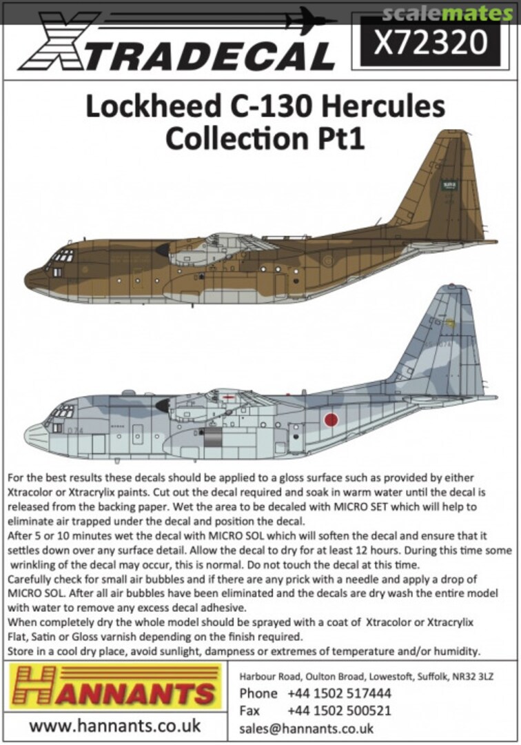 Boxart Lockheed C-130 Hercules X72320 Xtradecal Boxart Lockheed C-130 Hercules X72320 Xtradecal