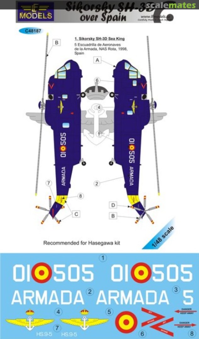 Boxart Sikorsky SH-3D over Spain C48187 LF Models Boxart Sikorsky SH-3D over Spain C48187 LF Models