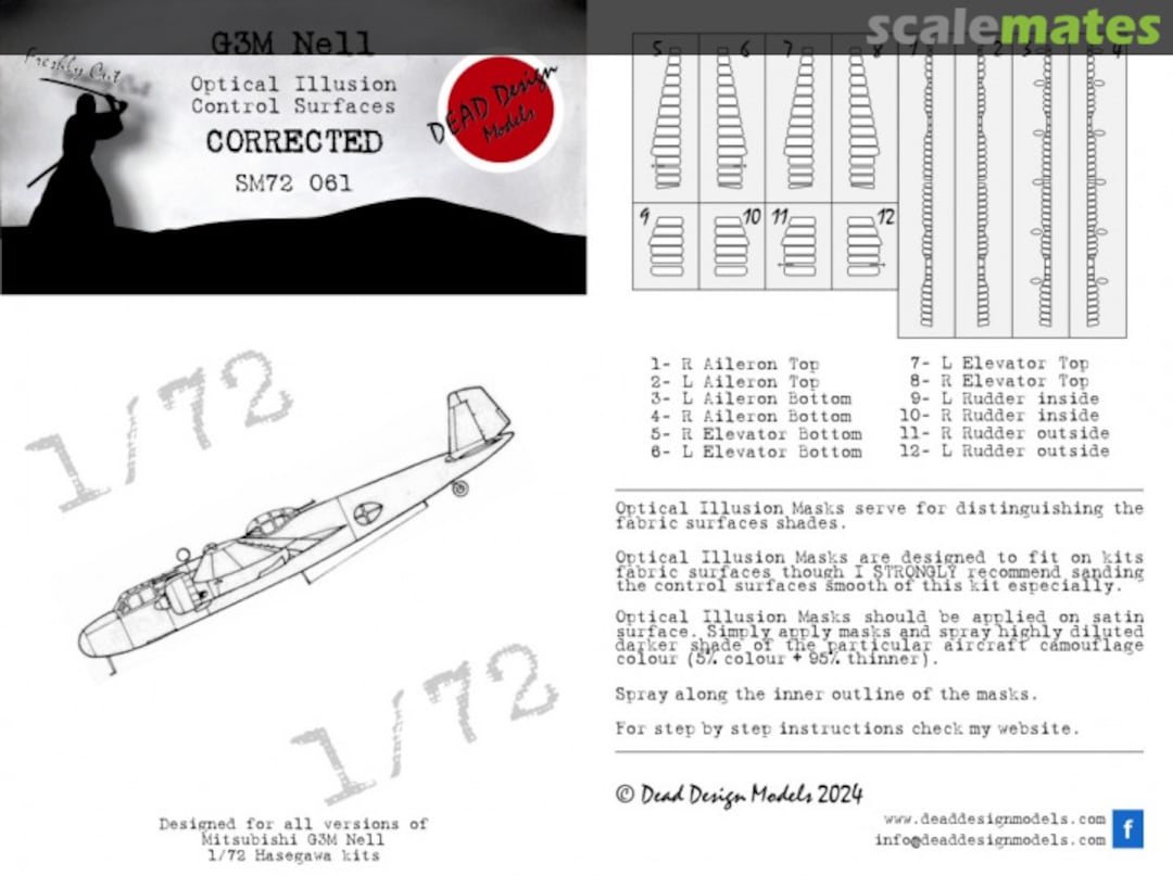 Boxart G3M Nell - Optical Illusion Control Surfaces (Corrected) SM72061 DEAD Design Models