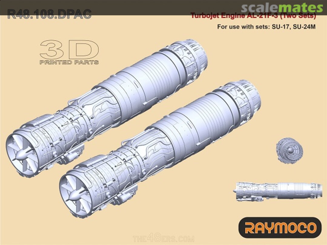 Boxart Turbo jet engine AL-21F-3 (2 sets) R48.108.DPAC Raymoco Boxart Turbo jet engine AL-21F-3 (2 sets) R48.108.DPAC Raymoco