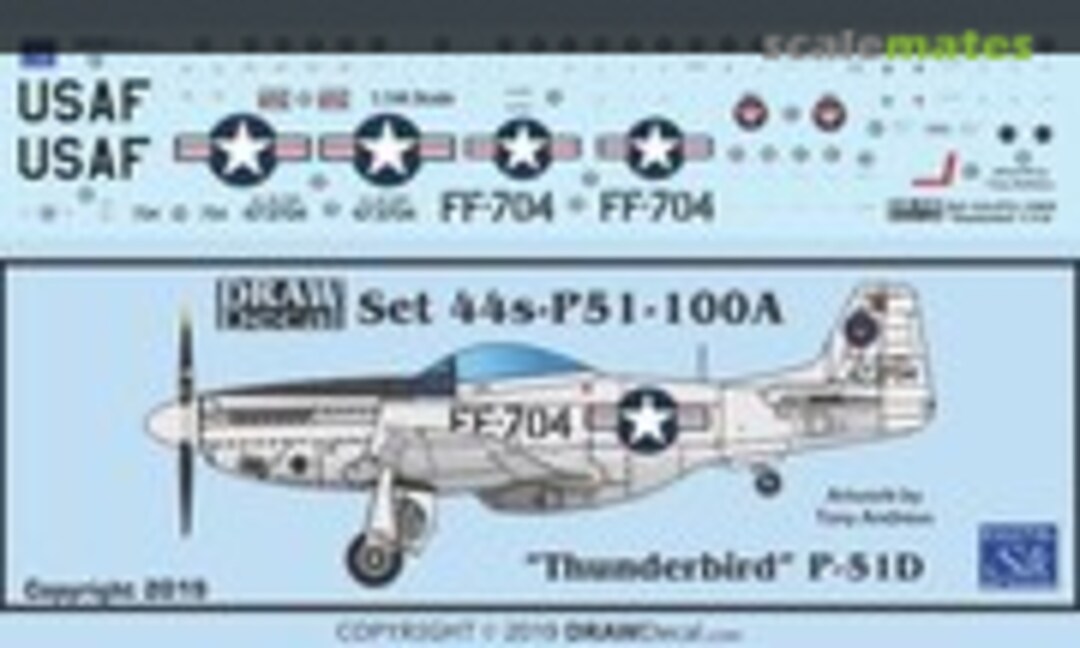 1:144 P-51D “Thunderbird” 2007 Version (Draw Decal 44-P51-100A) 44-P51-100A