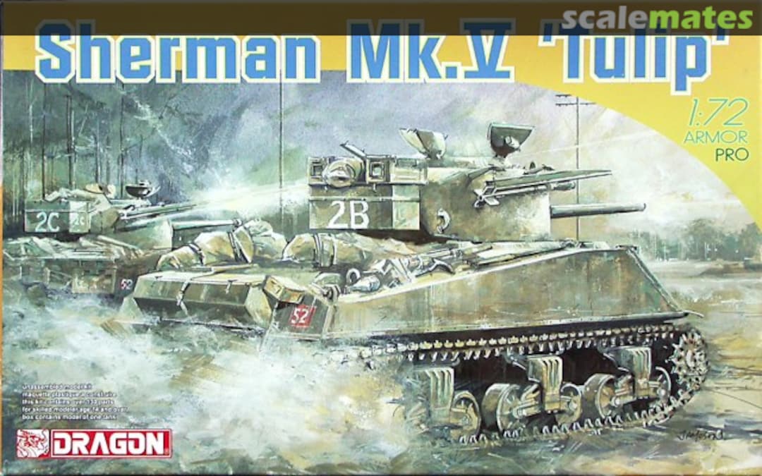 Boxart Sherman Mk.V 'Tulip' 7312 Dragon Boxart Sherman Mk.V 'Tulip' 7312 Dragon
