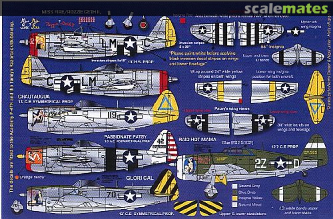 Boxart P-47 Thunderbolt 48036 Zotz Decals