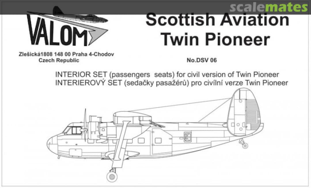 Boxart Scottish Aviation Twin Pioneer Interior Set DSV06 Valom Boxart Scottish Aviation Twin Pioneer Interior Set DSV06 Valom