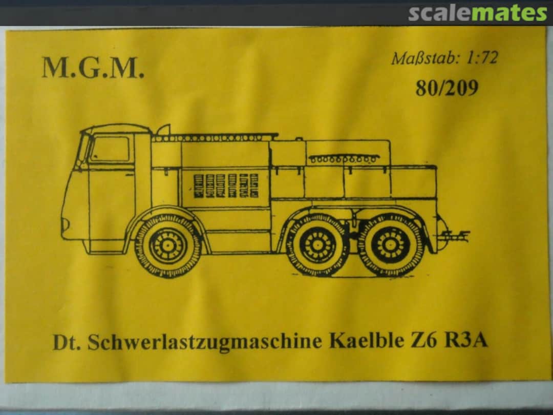 Boxart Kaelble Z6 R3A 80/209 M.G.M. Boxart Kaelble Z6 R3A 80/209 M.G.M.