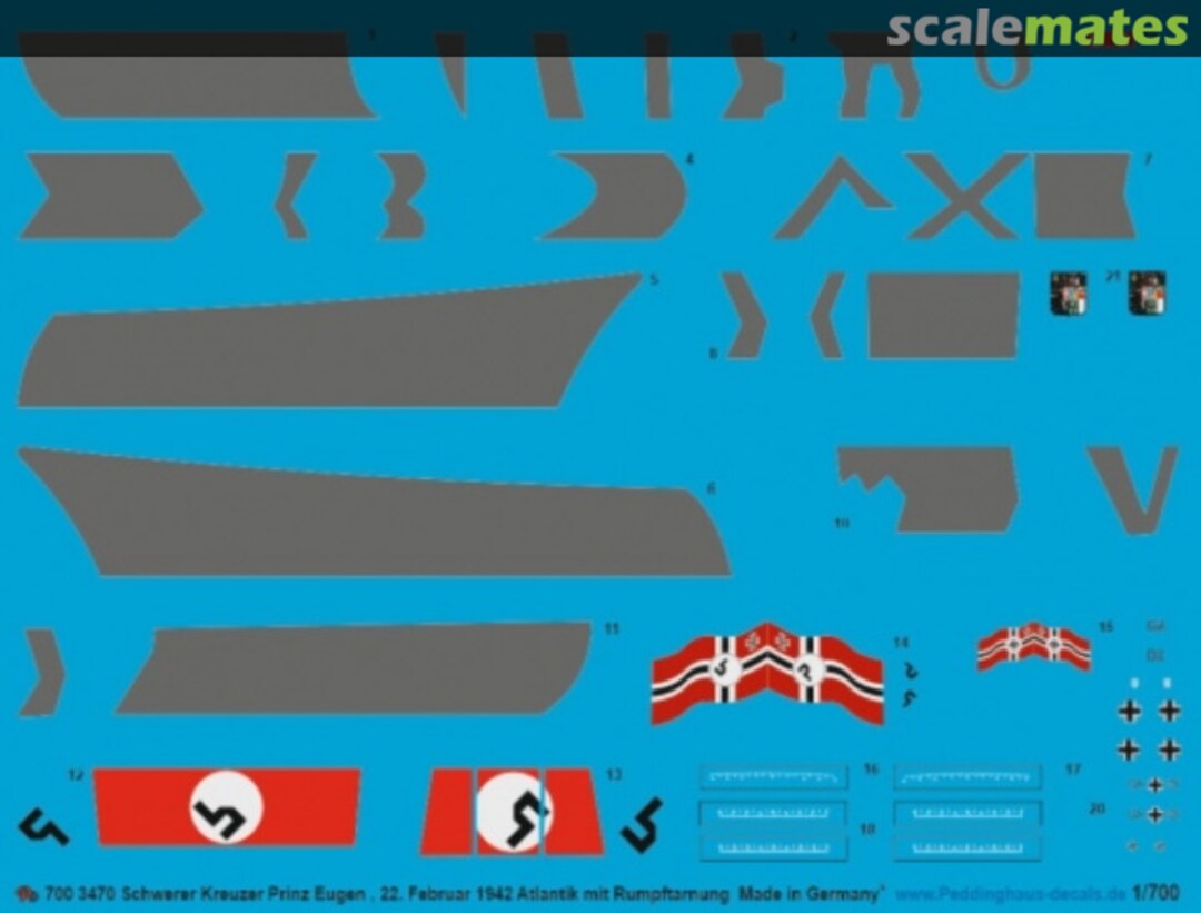 Boxart Schwerer Kreuzer Prinz Eugen mit Rumpftarnung 700 3470 Peddinghaus-Decals Boxart Schwerer Kreuzer Prinz Eugen mit Rumpftarnung 700 3470 Peddinghaus-Decals