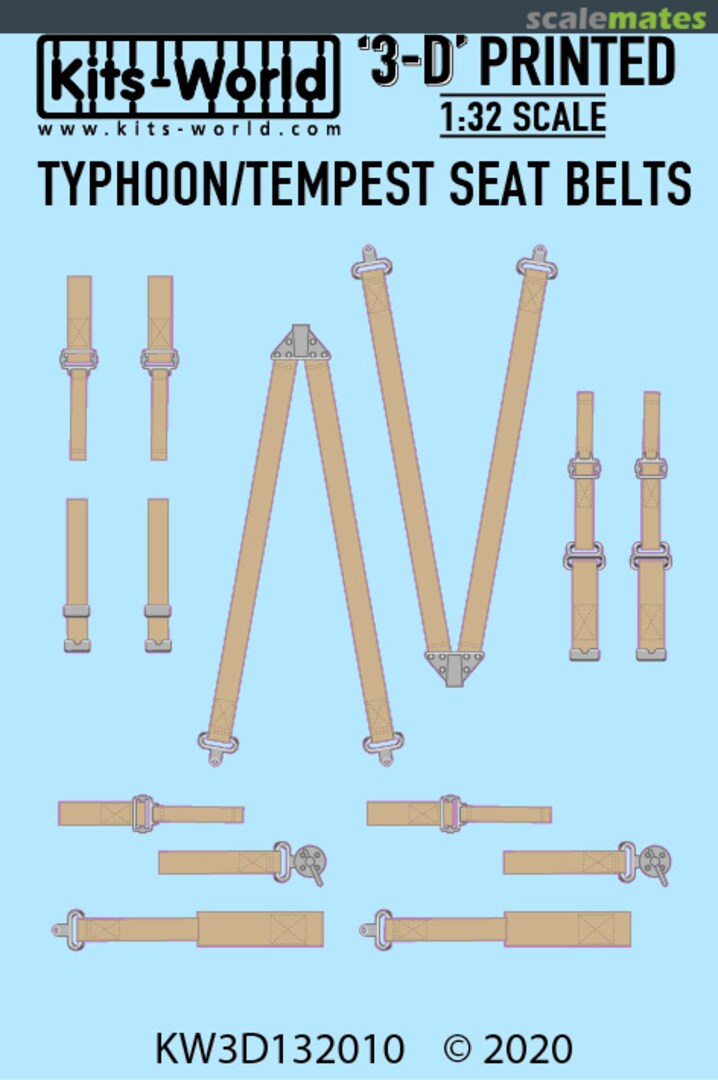 Boxart WWII Tempest/Typhoon Seat Belts KW3D132010 Kits-World Boxart WWII Tempest/Typhoon Seat Belts KW3D132010 Kits-World