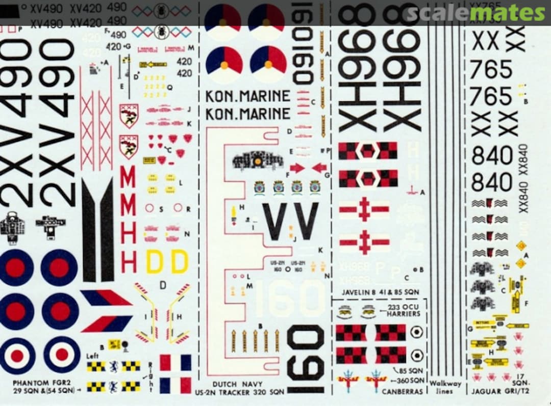 Boxart RAF: Phantom, Javelin, Jaguar, Canberra; MLD US-2N Tracker 30 Modeldecal Boxart RAF: Phantom, Javelin, Jaguar, Canberra; MLD US-2N Tracker 30 Modeldecal