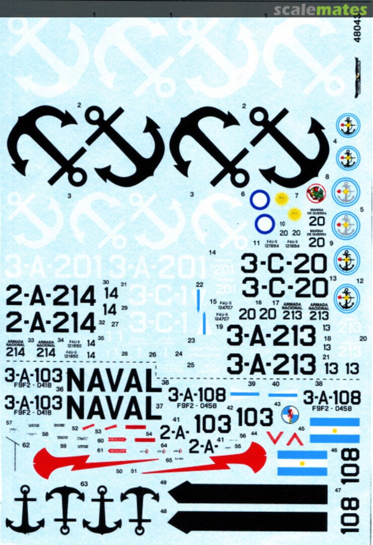 Boxart F9F-2 & F4U-5 Armada Republica Argentina 48043 Condor Decals Boxart F9F-2 & F4U-5 Armada Republica Argentina 48043 Condor Decals