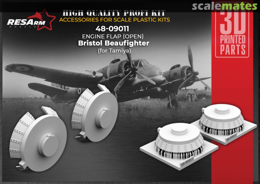 Boxart Beaufighter engine flap (open) 48-09011 RESArm Boxart Beaufighter engine flap (open) 48-09011 RESArm