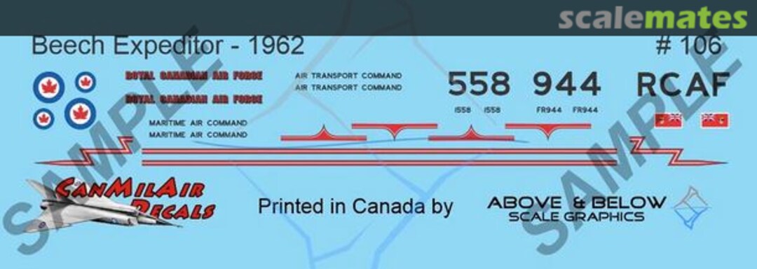 Boxart Beechcraft C-45 Mk3 Expeditor 106 Above & Below Graphics