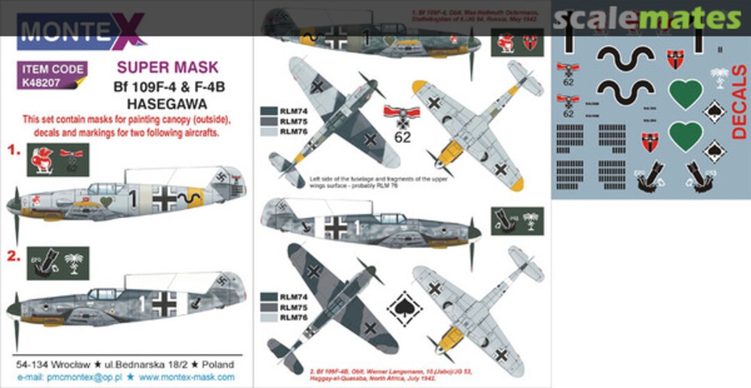 Boxart Bf 109F-4 & F-4B K48207 Montex Boxart Bf 109F-4 & F-4B K48207 Montex