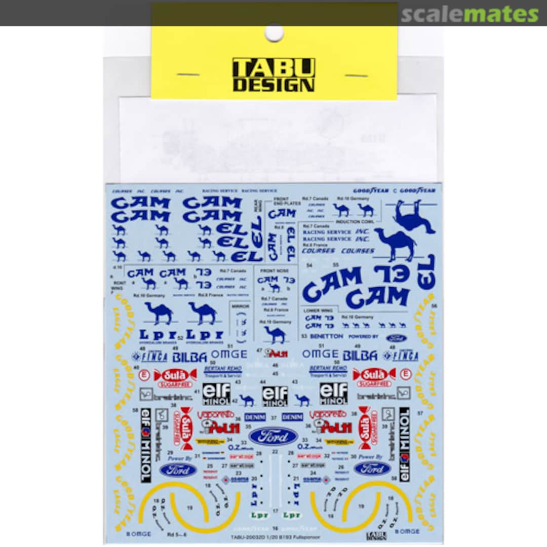 Boxart Benetton B193 TABU20032D Tabu Design Boxart Benetton B193 TABU20032D Tabu Design