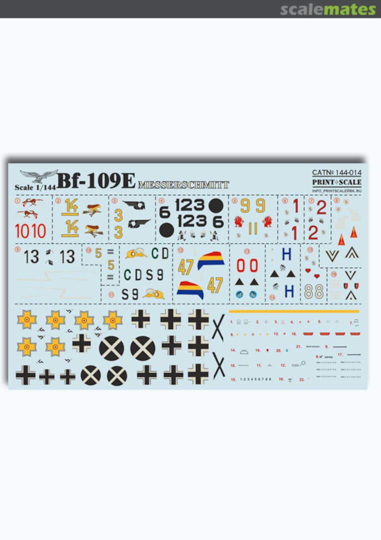 Boxart Messerschmitt Bf 109E 144-014 Print Scale Boxart Messerschmitt Bf 109E 144-014 Print Scale