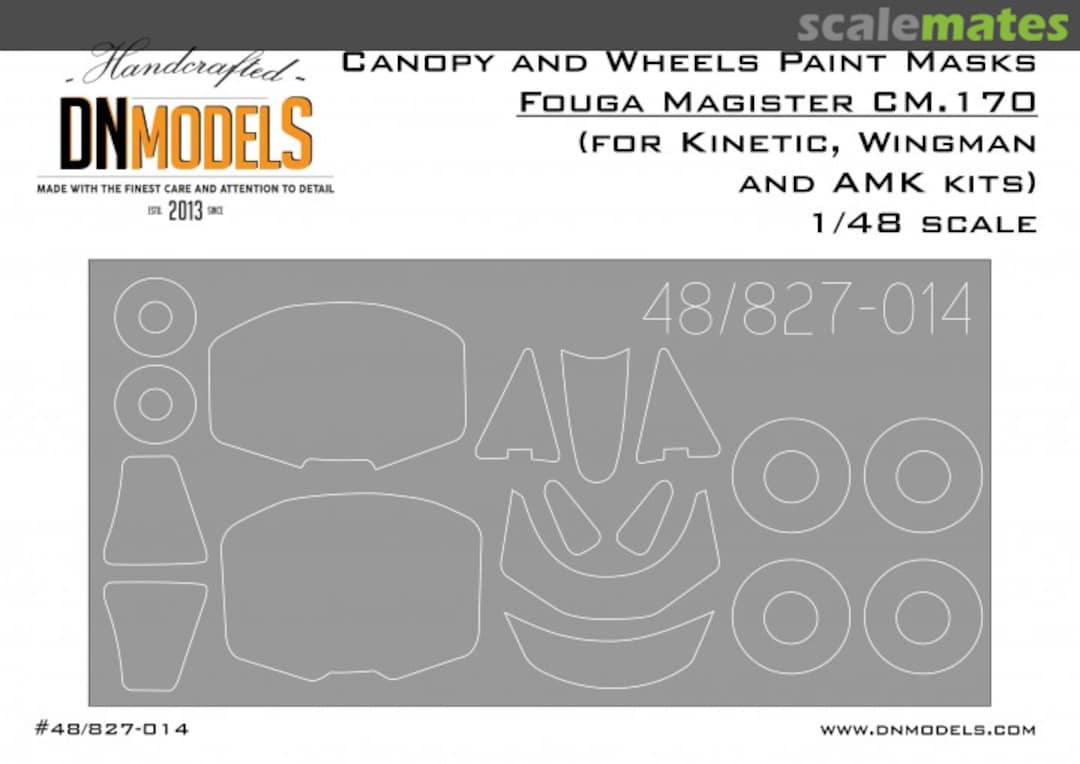 Boxart Canopy and wheels paint masks Fouga Magister CM.170 48/827-014 DN Models Boxart Canopy and wheels paint masks Fouga Magister CM.170 48/827-014 DN Models