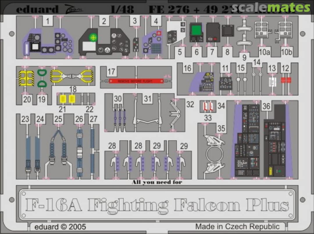 Boxart F-16A Fighting Falcon Plus - Interior FE276 Eduard Boxart F-16A Fighting Falcon Plus - Interior FE276 Eduard