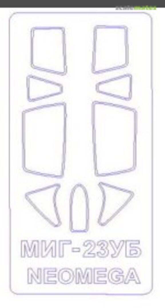 Boxart Mask for MIG-23UB 72634 KV Models Boxart Mask for MIG-23UB 72634 KV Models