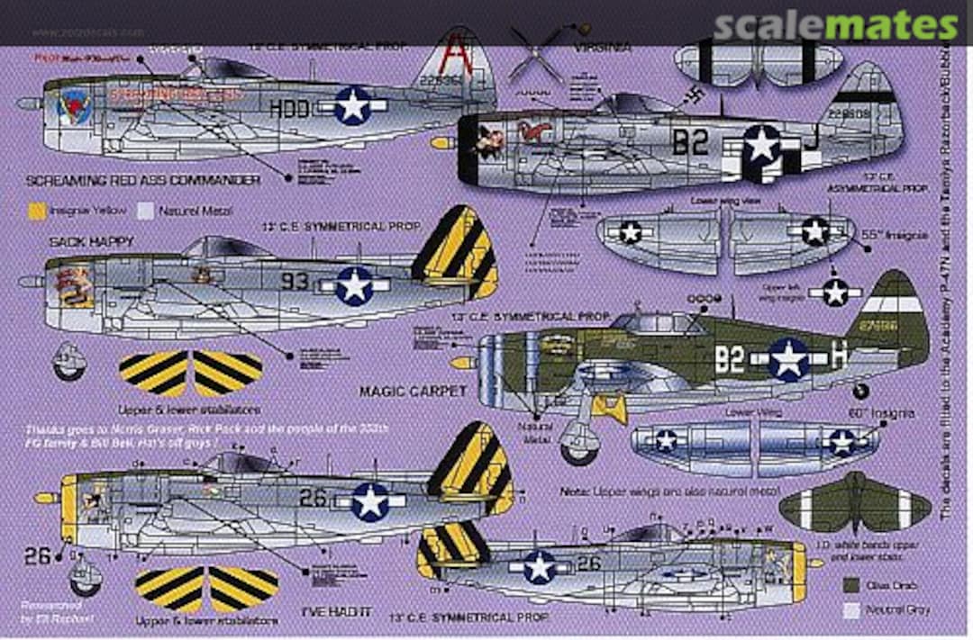 Boxart P-47 Thunderbolt 48038 Zotz Decals Boxart P-47 Thunderbolt 48038 Zotz Decals
