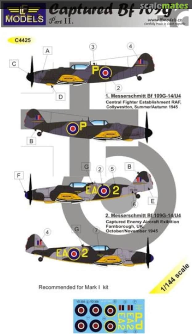 Boxart Captured Messerschmitt Bf.109G-14 part 2 C4425 LF Models Boxart Captured Messerschmitt Bf.109G-14 part 2 C4425 LF Models