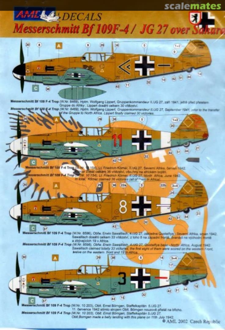 Boxart Messerschmitt Bf 109 F-4 72013 AML Boxart Messerschmitt Bf 109 F-4 72013 AML