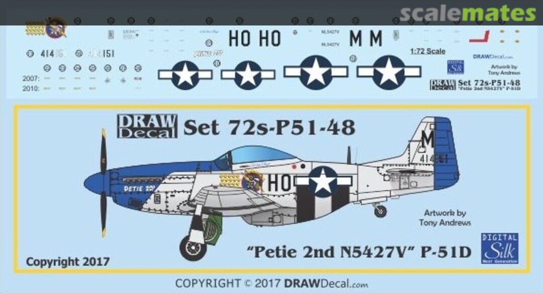Boxart P-51D “Petie 2nd” N5427V 72-P51-48 Draw Decal Boxart P-51D “Petie 2nd” N5427V 72-P51-48 Draw Decal