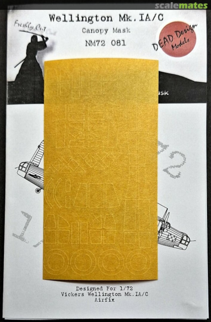 Boxart Wellington Mk.IA/C - Canopy Mask NM72081 DEAD Design Models Boxart Wellington Mk.IA/C - Canopy Mask NM72081 DEAD Design Models