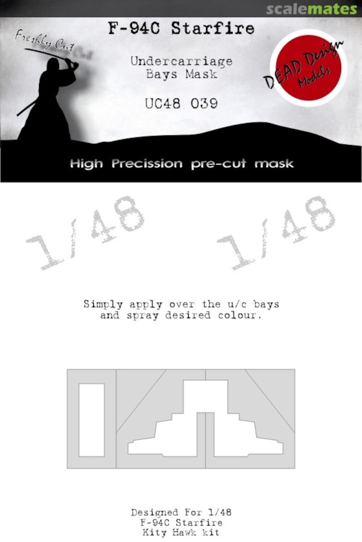 Boxart F-94C Starfire Undercarriage Bays Mask UC48039 DEAD Design Models Boxart F-94C Starfire Undercarriage Bays Mask UC48039 DEAD Design Models