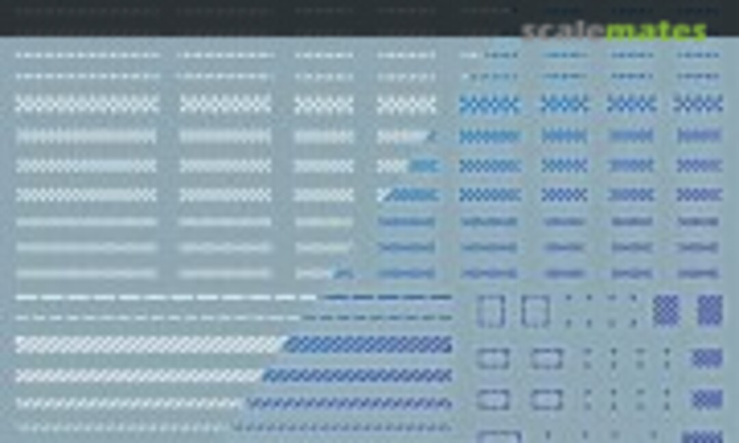 No GM Line Decal No.8 Straight Line #2 White & Neon Blue (MYK Design GM-852) GM-852