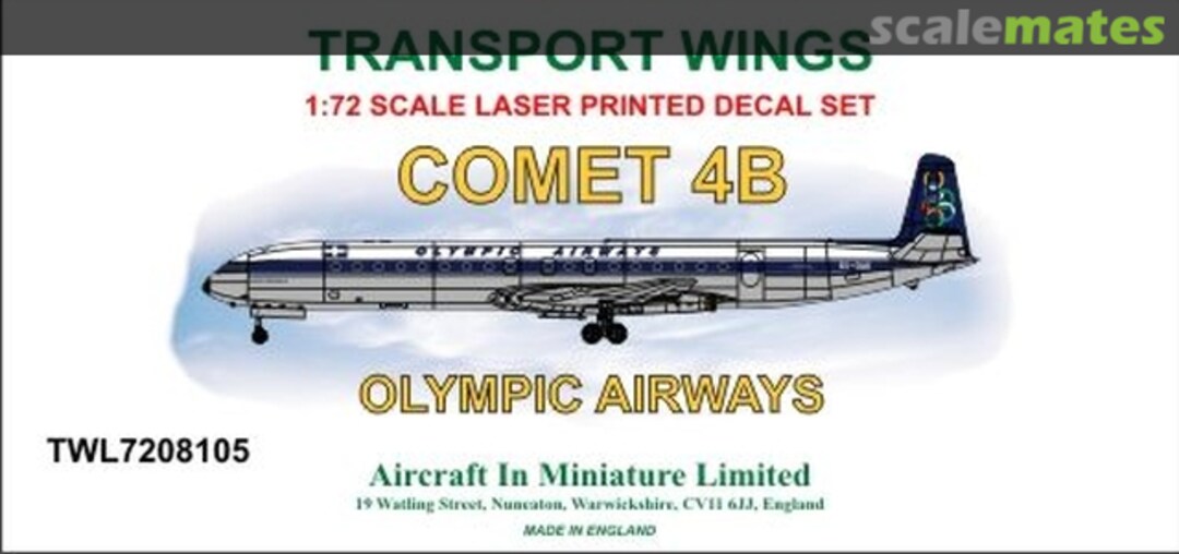 Boxart de Havilland Comet 4B TWL7208105 Aircraft In Miniature Ltd Boxart de Havilland Comet 4B TWL7208105 Aircraft In Miniature Ltd