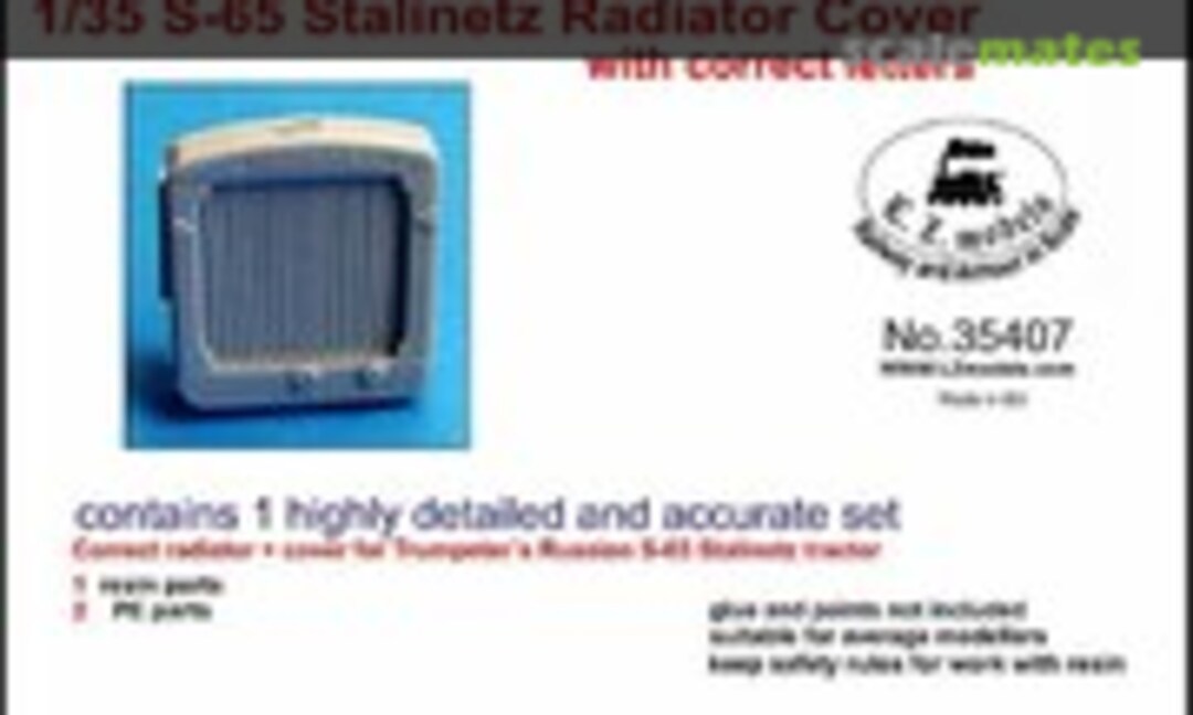 1:35 S-65 Stalinetz radiator cover with correct letters (L.Z. Models 35407) 35407