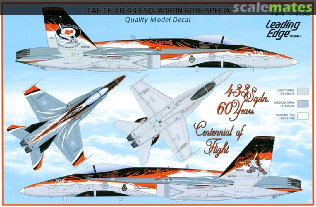 Boxart CAF CF-18 433 Squadron 60th Special 48.48 Leading Edge Boxart CAF CF-18 433 Squadron 60th Special 48.48 Leading Edge
