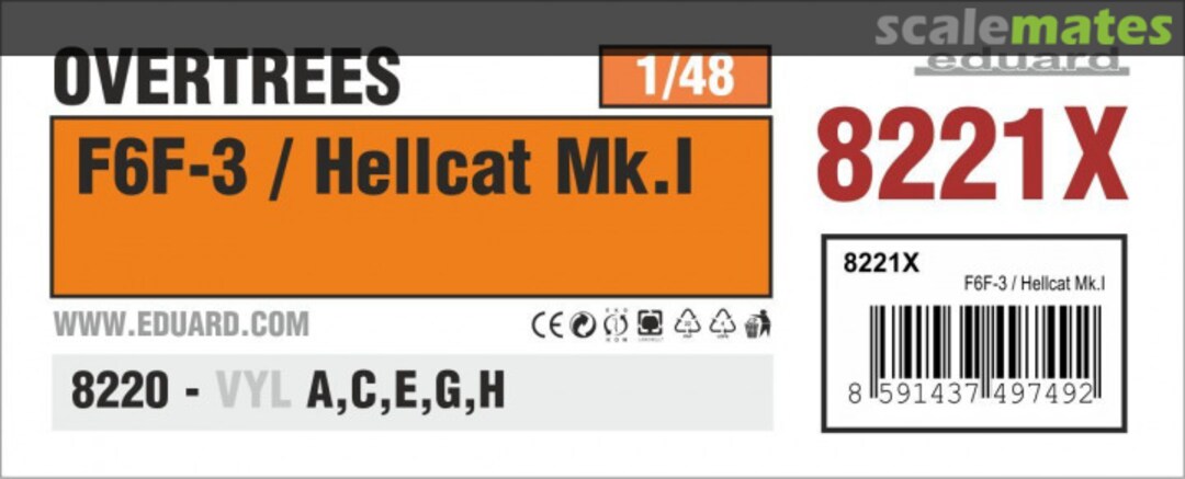 Boxart F6F-3 / Hellcat Mk.I 8221X Eduard
