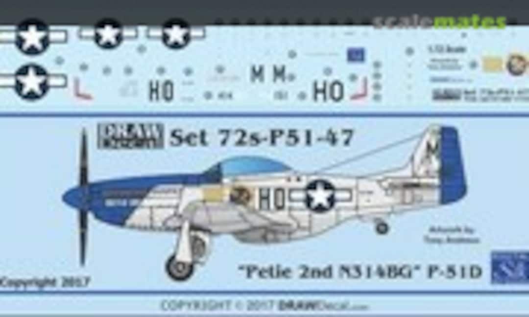 1:72 P-51D “Petie 2nd” N314BG (Draw Decal 72-P51-47) 72-P51-47