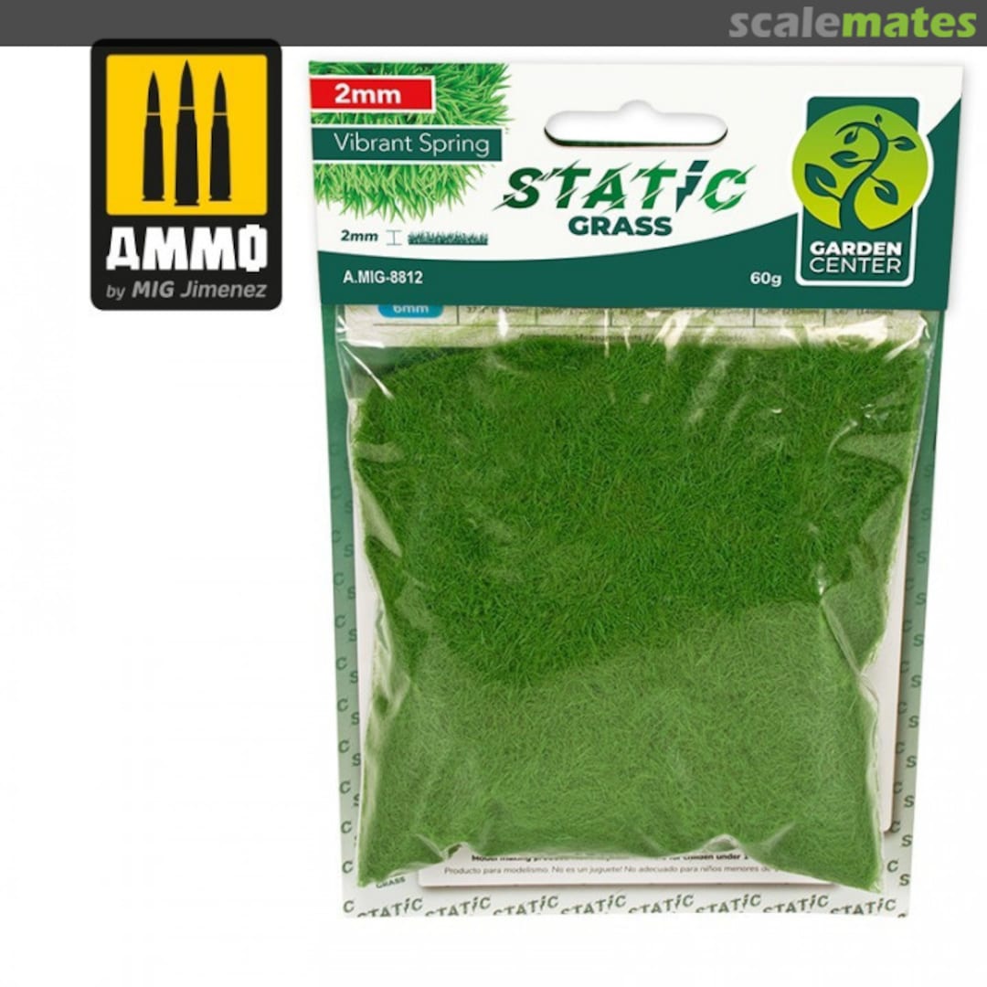 Boxart Static Grass - Vibrant Spring - 2mm - 60gr. A.MIG-8812 Ammo by Mig Jimenez