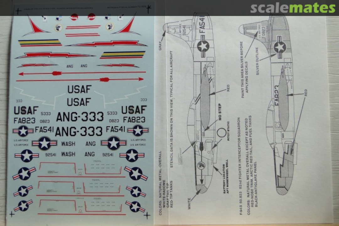 Boxart F-94Bs of the 2nd, 82nd & 116th FIS 72-502 Microscale Boxart F-94Bs of the 2nd, 82nd & 116th FIS 72-502 Microscale