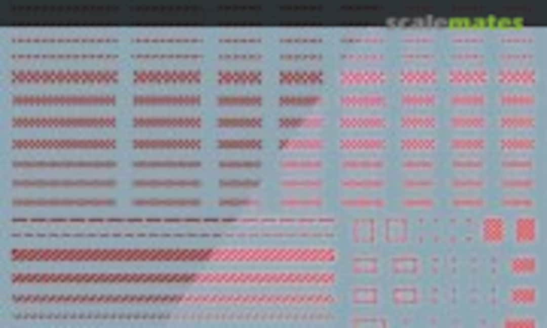 No GM Line Decal No.8 Straight Line #2 Red & Neon Red (MYK Design GM-853) GM-853