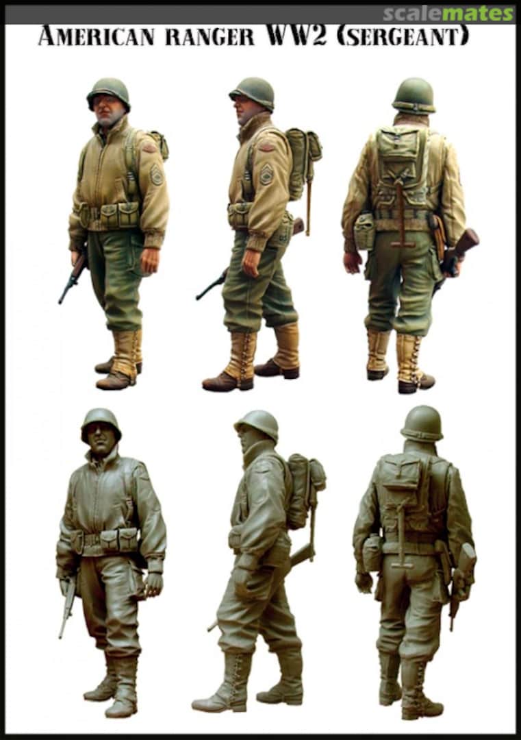 Boxart US Ranger WWII (Sergeant) EM-35026 Evolution Miniatures