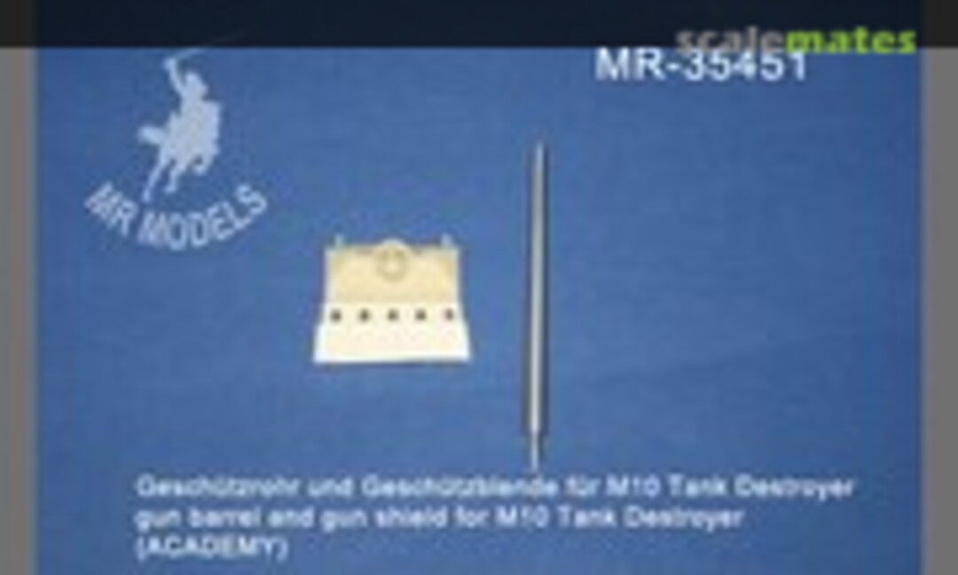 1:35 gun barrel and gun shield for M10 Tank Destroyer (ACADEMY) (MR Modellbau MR-35451) MR-35451