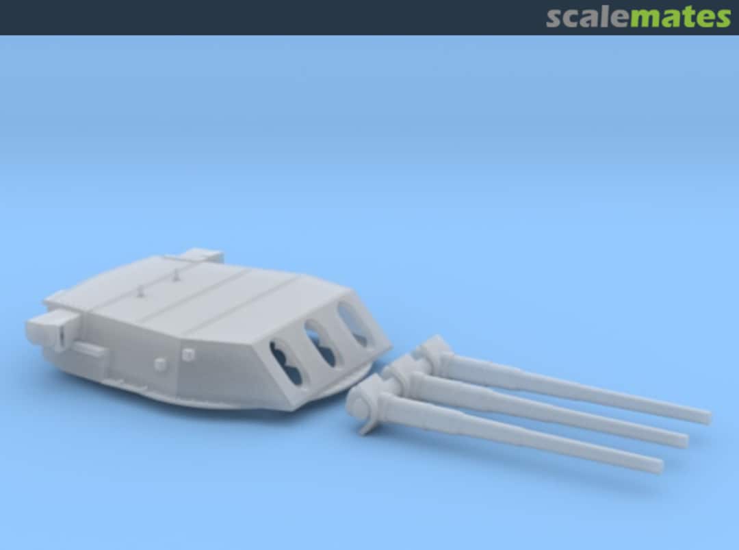 Boxart 16"/45 cal. Triple-gun Turret for North Carolina class Battleships MM192-BB55trrt Model Monkey